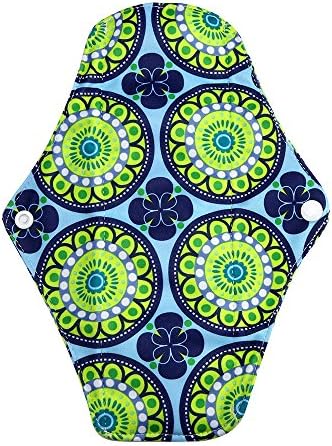 Malloom Reusable Sanitary Towels Pads Menstrual Pads Bamboo Cloth Reusable Washable Menstrual Sanitary Pads Panty Liners with Wet Bag,Heavy Flow Night