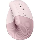 Logitech Lift Vertical Ergonomic optical Mouse, Wireless, Bluetooth or Logi Bolt USB receiver, Quiet clicks, 4 buttons, compa