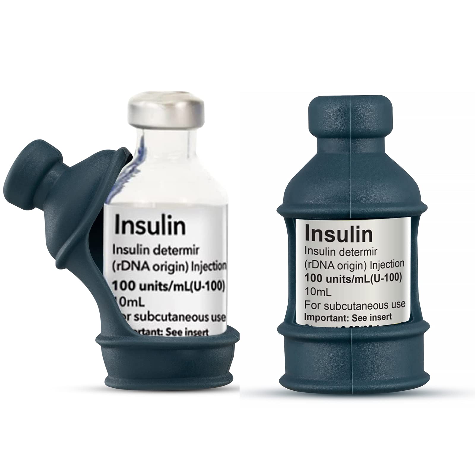 3 Pack Insulin Vial Bottle Protector Sleeve for Diabetic, Silicone Insulin Bottle Protective Case to Protect Insulin Vial from Breaking (Grey)