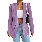 KateModa Women's Sweater Blazers Bussiness Casual Jacket Long Sleeve Cardigan Button Front Lapel Suit with Pockets