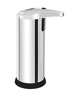 Bisk Automatische Seifenspender, Silber, 225 ml/11 x 7,5 x 18,5 cm