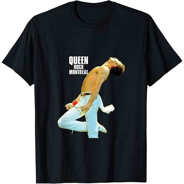 Amazon.com: Queen Freddie Mercury in Blue Trousers T-shirt - White