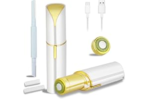 Yunmiss Facial Hair Removal for Women Men，2024 Electric Painless Hair Removal Device Included 2 x Replacement Heads (Yellow)