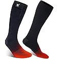 SNOW DEER Heated Socks for Men & Women Battery Socks Powered Thermal Ski Socks Winter Foot Warmer with Temperature Control Long Socks for Skiing Hiking Hunting Motorcycling Riding