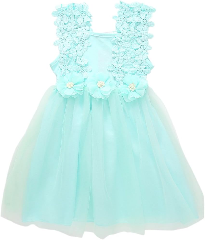 Baby and Toddler Girls Striped Sleeveless Dress Rainbow Tops Tulle Tutus