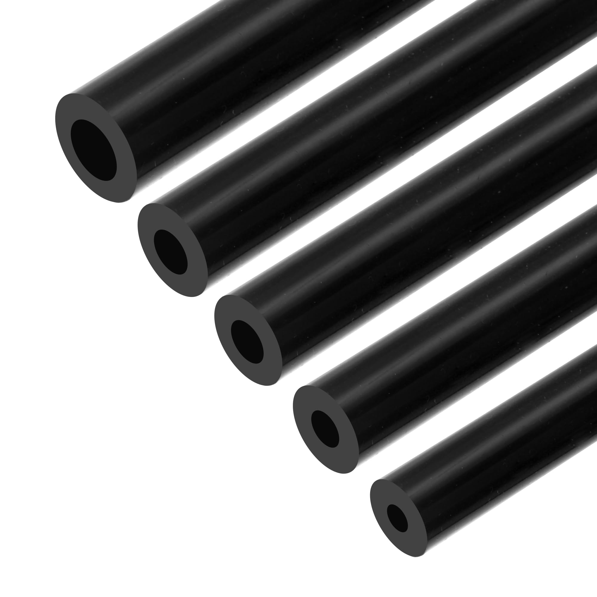 uxcell Vacuum Silicone Tubing Hose 3mm 4mm 5mm 6mm 8mm ID 3mm Wall Thick 2m Black High Temperature for Engine