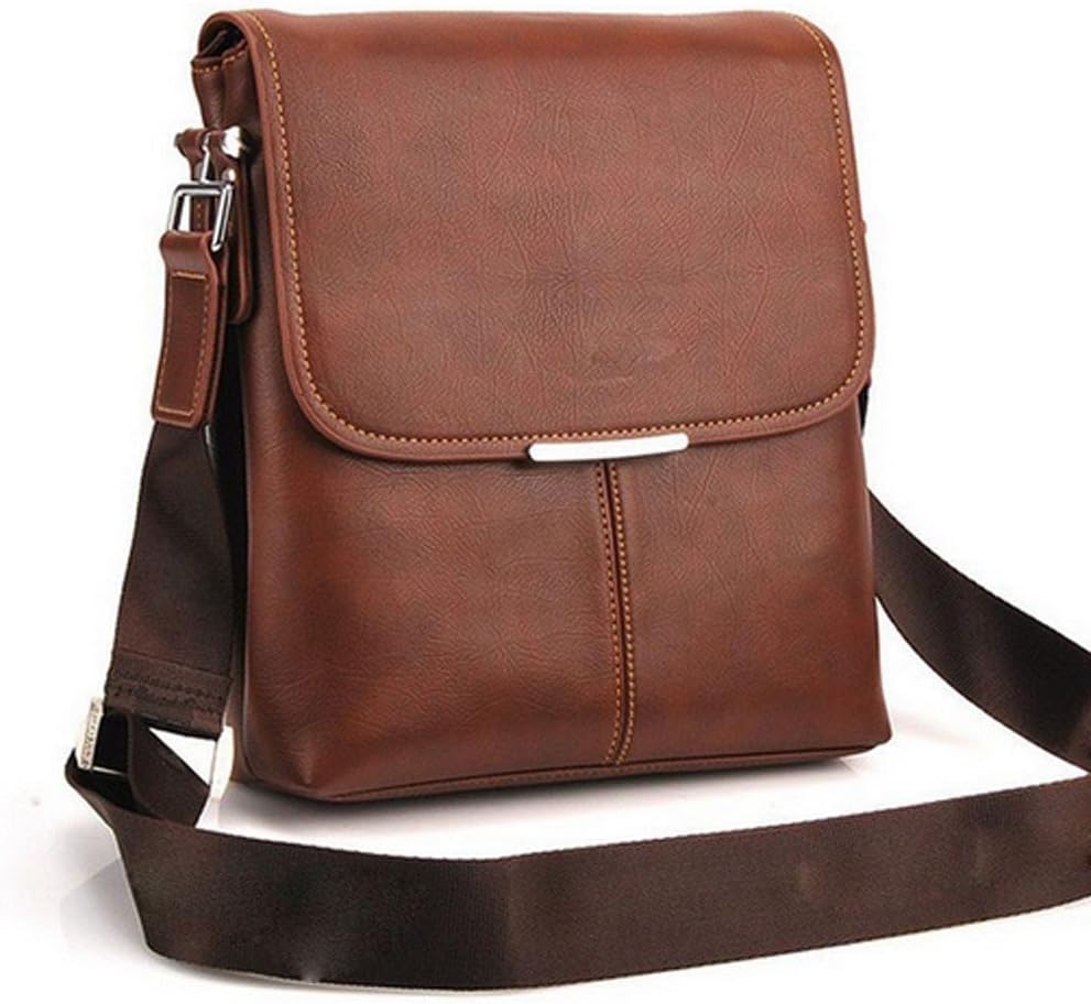 Man Brown Shoulder Bag Handbag Laptop Bags Composite Leather Casual Bag