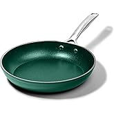 Granitestone Green Frying Pan with Ultra Nonstick Durable Mineral & Diamond Coating, Skillet with Stainless Steel Stay Cool Handle, Oven & Dishwasher Safe, 100% PFOA Free, 12""" (7383)