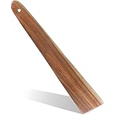 cobee 1 Pc Wooden Spatula For Cooking, Flat Wooden Spatula 12 Inch Egg Spatulas Flipper, Multipurpose Wood Cooking Utensils Spatulas Spoon For Flipping, Serving, Scraping & Turning