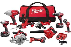 MILWAUKEE M18 18-Volt Lithium-Ion Cordless 9-Tool Combo Kit with 3 4.0 Ah Batteries, Charger and Tool Bag