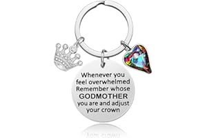 KOROTHO Inspirational Keychain for Women Teen Girls, Mothers Day Gifts for Aunt Mom Godmother Grandma Niece Goddaughter Sister