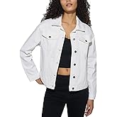 HISEA Denim Jacket for Women, Womens Long Sleeve Jean Jackets with Pockets, Women's Casual Stretchy Trucker Coat for Fall