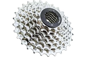 7 Speed Bike Cassette 12-28T & 12-32T, Mountain Bike Cassette with Locknut, Bicycle Freewheel Cassette Sprocket 7 Speed Mount