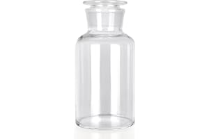 Kestun 5000ml Lab Borosilicate Glass Reagent Bottle,Wide Mouth Clear Glass Storage Bottle with Ground Stopper,Decorative Bottles/Vase