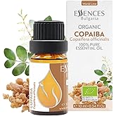 Essences Bulgaria Organic Copaiba Essential Oil 0.34 Fl Oz 10ml Copaifera officinalis - 100% Pure Natural Undiluted Therapeutic Grade Aromatherapy for Diffuser Humidifier Massage Skin Care Hair Oil