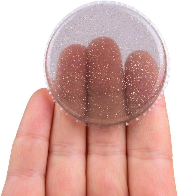 VITATECH ROUND Silisponge Silicone Makeup Sponge Blender with zero makeup waste and amazing coverage (Grey Glitter)