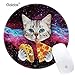 Galdas Mouse Pad Mousepad Round Gaming Mouse Pad Rubber Base Cloth Mouse Pads for Computers Laptop (Updated Version) … … (Space Cat)