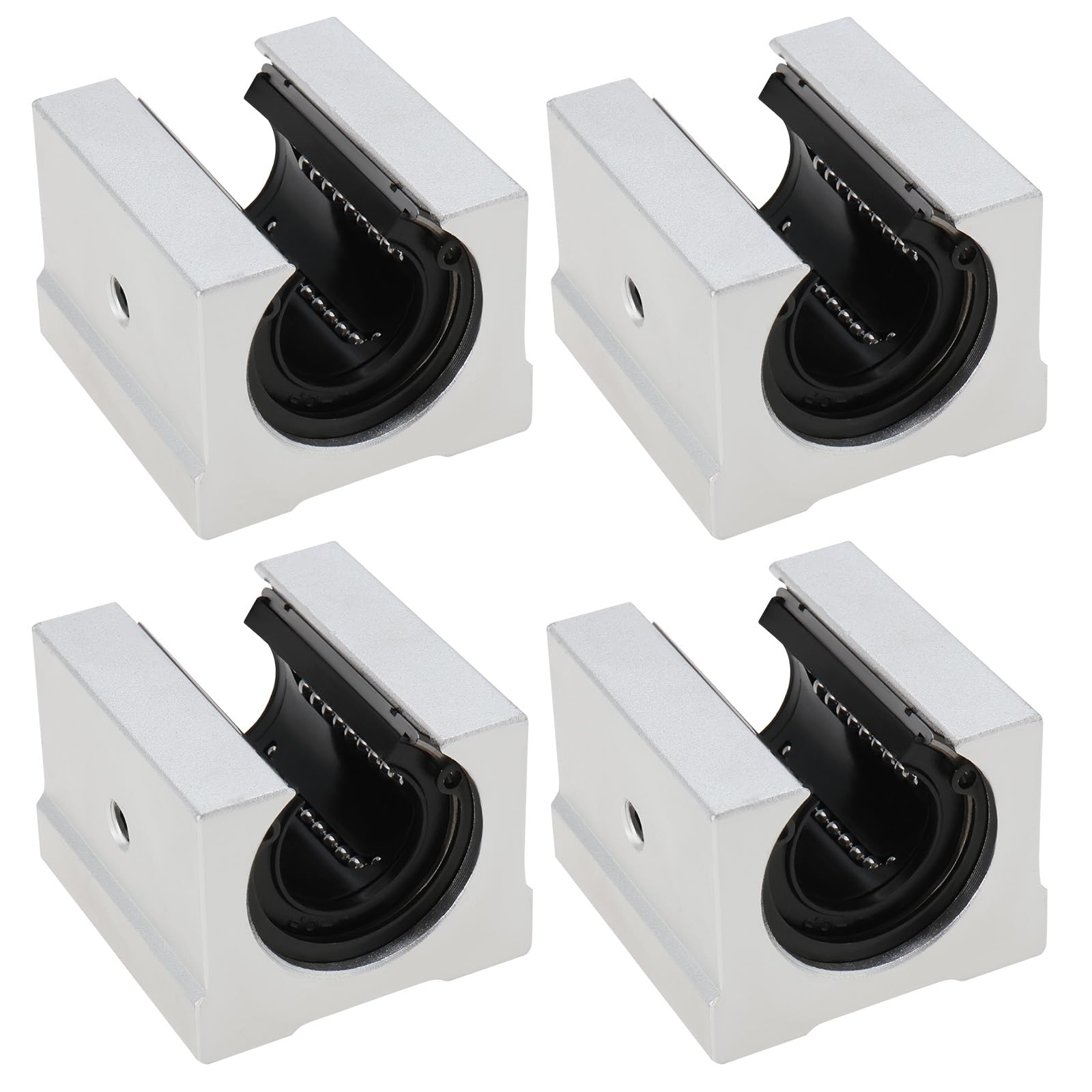 ECSiNG 4Pcs Sliding Block Linear Ball Bearing Block Linear Ball Bearing Open Linear Motion Bearing Sliding Block for 3D Printers Engraving Machine SBR20UU