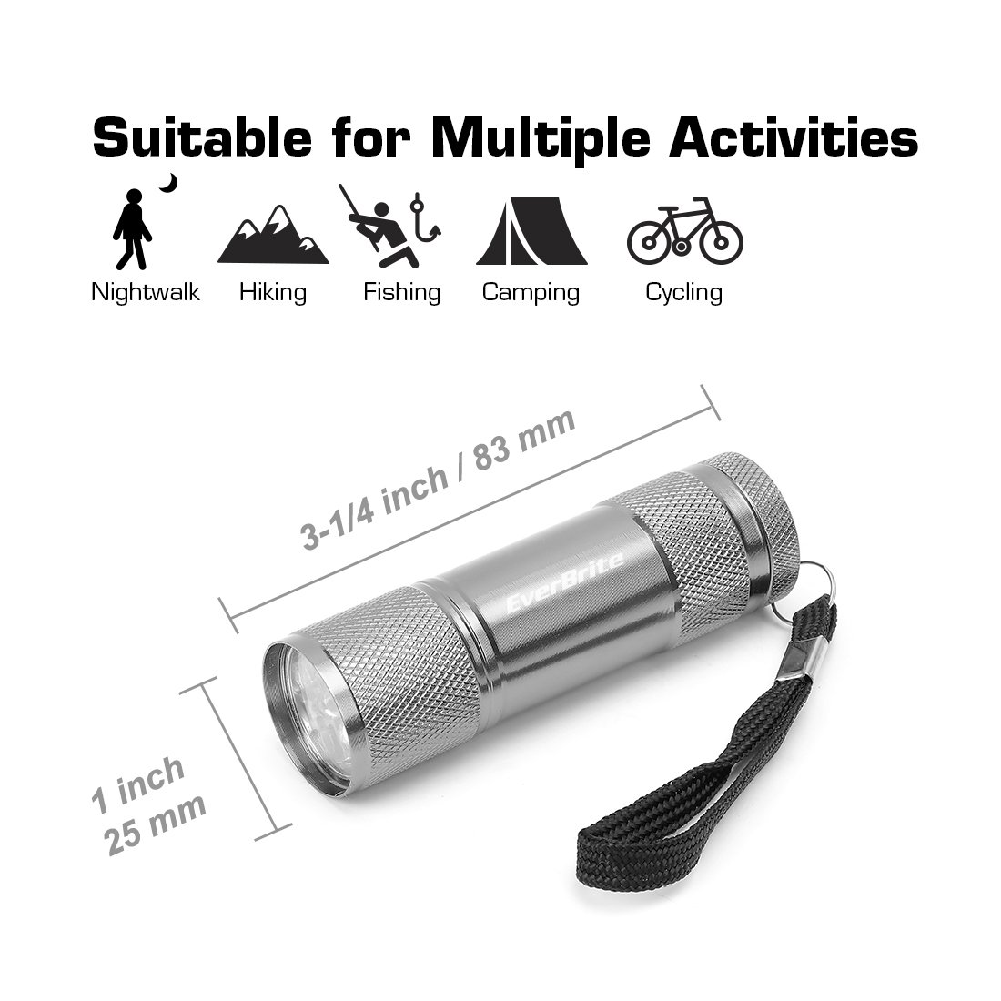 EverBrite Mini LED Flashlight 18pack Set Portable Flashlights Ideal for 820909733775 eBay