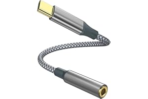 HENRETY USB C to Aux Audio Dongle Cable Cord, Type C to 3.5mm Female Headphone Jack Adapter for iPhone 16 Pro Max/16 Pro, 15 Pro Max/15 Pro/15 Plus, Samsung Galaxy S23/S22/S21 Ultra, Pixel, iPad Pro, MacBook