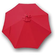Amazon Com Formosa Covers Replacement Umbrella Canopy For 9ft 8 Ribs Red Canopy Only Patio Umbrellas Garden Outdoor