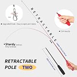 FYNIGO Cat Toys Indoor Interactive Wand Teaser 3 Wands 9 Refills 2 Hooks view 3