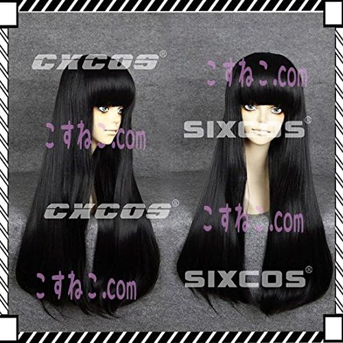 Amazon オシャレ コスプレ 用 ウィッグ ミディアム ロング ストレート ブラック 黒髪 ぱっつん コスプレ 仮装 通販