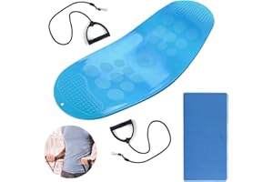 JUSTDOLIFE Balance Boards Yoga Board Fitness Board Twist Boards with Resistance Bands in Blue for Stability Training Twisting Exercise Abs Arms Legs Balance for Men and Women