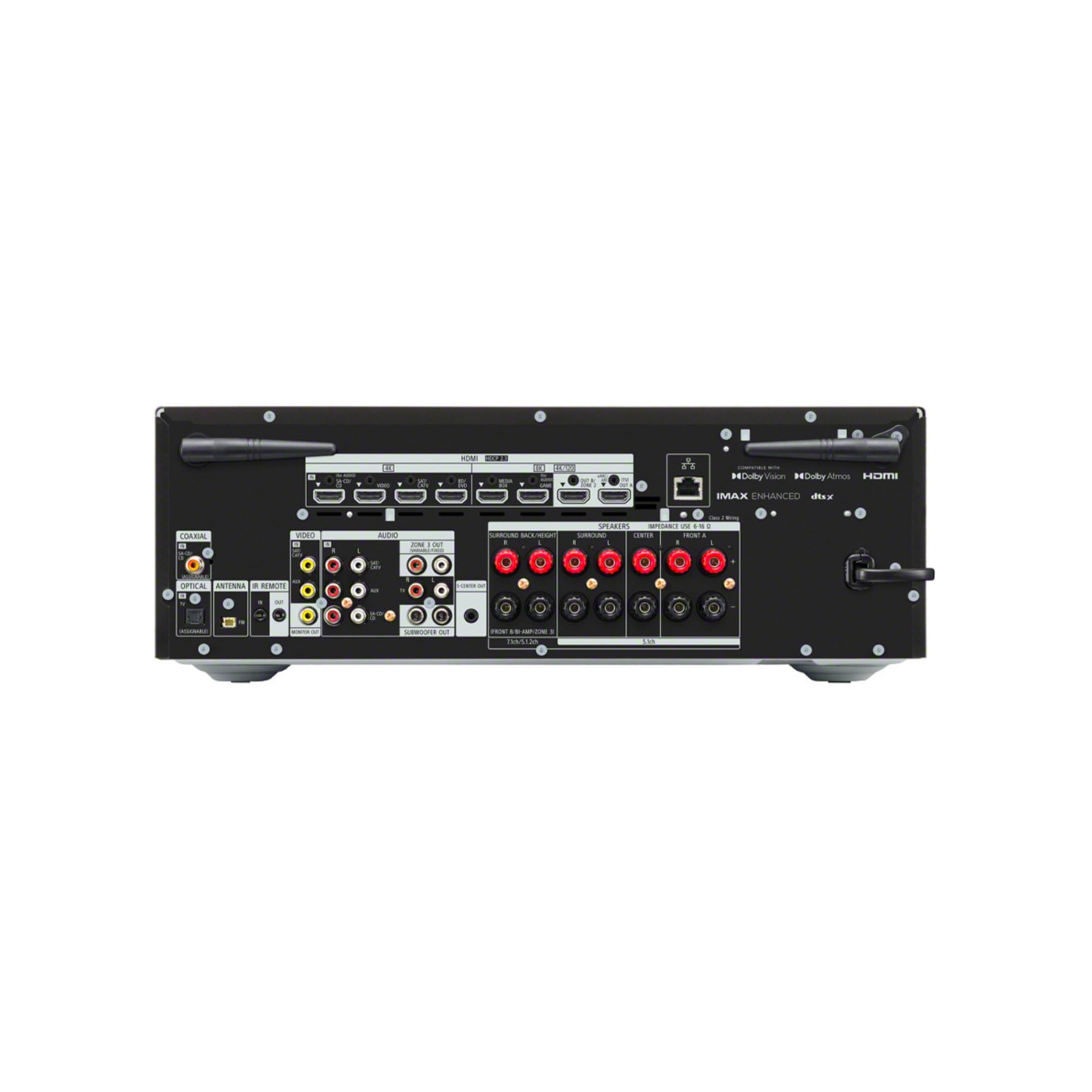 Sony STR-AN1000 7.2 Channel 8K AV Receiver with Dolby Atmos, DTS:X with Complete 8 Speaker System Bundle (7 Items)