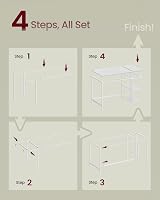 VASAGLE Computer Desk 100x50x76 cm Maple White LWD046W01 view 7
