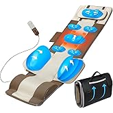 Full Body Massage Mat with Heat, 3D Body Stretching &amp; Lumbar Traction | 3D Neck &amp; Waist Traction, 4 Modes 3 Intensities 3 Heat Levels, PU Leather, Foldable &amp; Portable