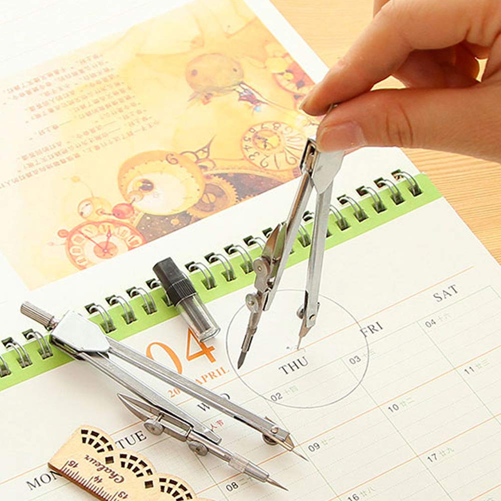 2 Pack Drawing Compass Math Geometry Tools