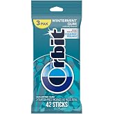 ORBIT Gum Sugar Free Chewing Gum, Wintermint Flavor, 3 Packs, 42 Pieces | Fresh breath, breath freshening mint chewing gum, portable sugar free gum for on the go, 3 packs, 42 pieces