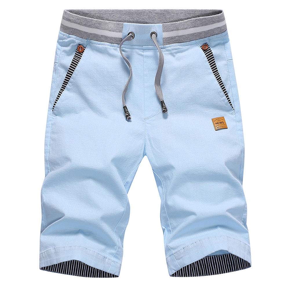 JustSun Men's Chino Shorts, Cotton, Summer, with Drawstring