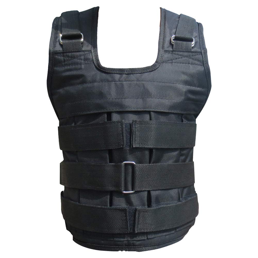 KLOP256 Weight Vest, Adjustable Weighted Vest, Oxford Cloth 0-50KG Soft Shockproof Weight Vest (Without Weights)
