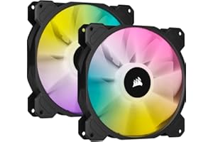 CORSAIR iCUE SP140 RGB Elite Performance 140mm PWM Dual Fan Kit with Lighting Node CORE, Black