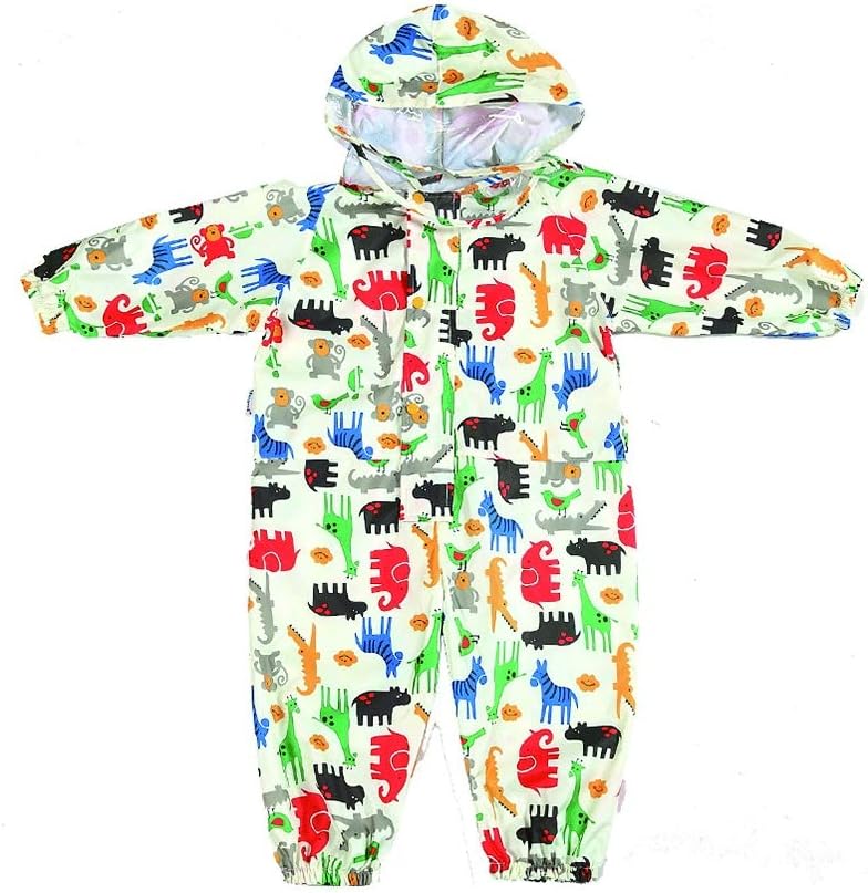 Sjlhp Einteiliger Regenanzug Fur Kinder Wasserdichter Regenmantel Overall Fur Kleinkinder Mit Reflektierenden Sicherheitsstreifen Und Huten Unisex Weiss M Amazon De Kuche Haushalt