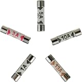 HUAREW 5 Values 100 Pcs Ceramic Tube Fuses 6.3x25 mm 240V 1 3 5 10 13A view 4
