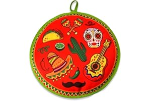 GRARRO 12inch Cloth Bag for Burrito,Portable Tortilla Warmer Pouch Home for Microwave Restaurant Food Pancake,A