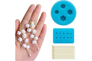 Keoker Bell Orchid Polymer Molds - Petals Polymer Clay Cutters, Perfect for Polymer Clay Jewelry Making and Earring Lovers - Mini Clay Molds