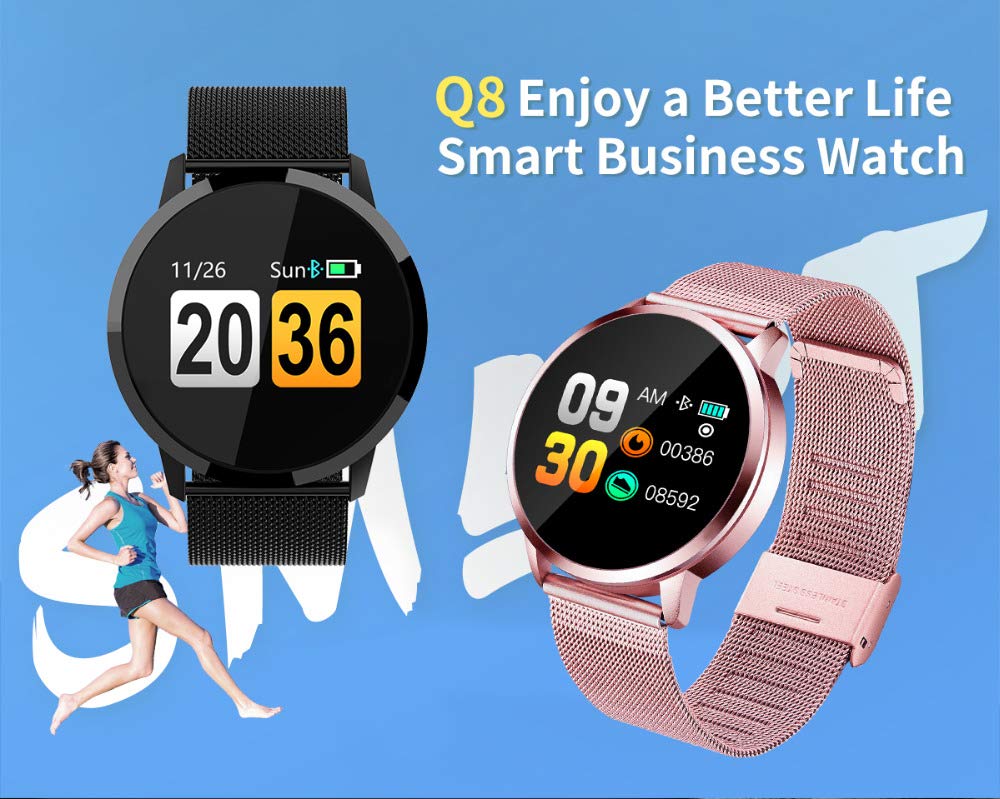 JingJingQi Rastreador de Ejercicios Q8 Smart Watch OLED ...