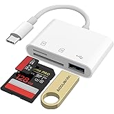 USB C SD Card Reader for iPhone 17/16/15, AIDOUBARA Memory Card Reader with SD Micro SD and USB Port, Digital Camera Adapter 
