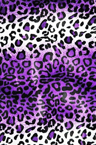 Velboa Faux /Fake Fur / Leopard-purple / Sold By the Yard (Leopard-purple)