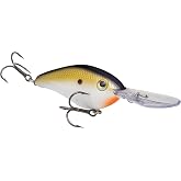 Strike King Pro Model 6XD Fishing Lure, Deep Diving Crankbait, Unique Curved Bill, Free-Floating Rattle Chambers, 1-Ounce, Dives to 19-Feet, Size 1 Treble Hooks