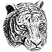 Men's Vintage Gothic Tribal Biker Tiger Head Skull Stainless Steel Ring Band Silver Black