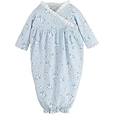 Mud Pie Children's Blue Ditsy Floral Gown; 0-3M