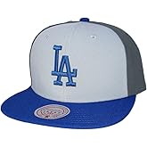 Mitchell & Ness MLB Triple Play Liberty Snapback Adjustable Hat Cap - Gray/Team Colors