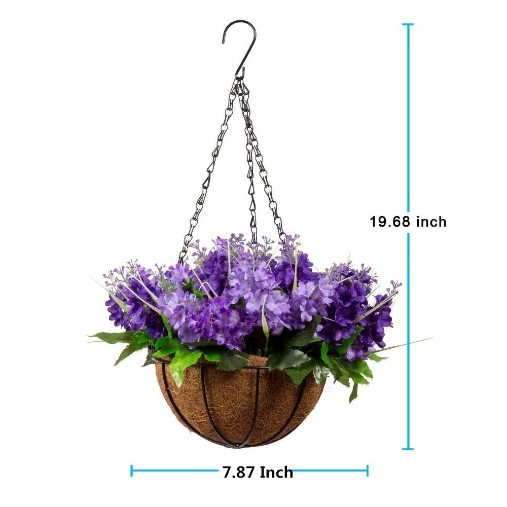 Mixiflor Lavender Artificial Hanging Flowers, Artificial Hanging