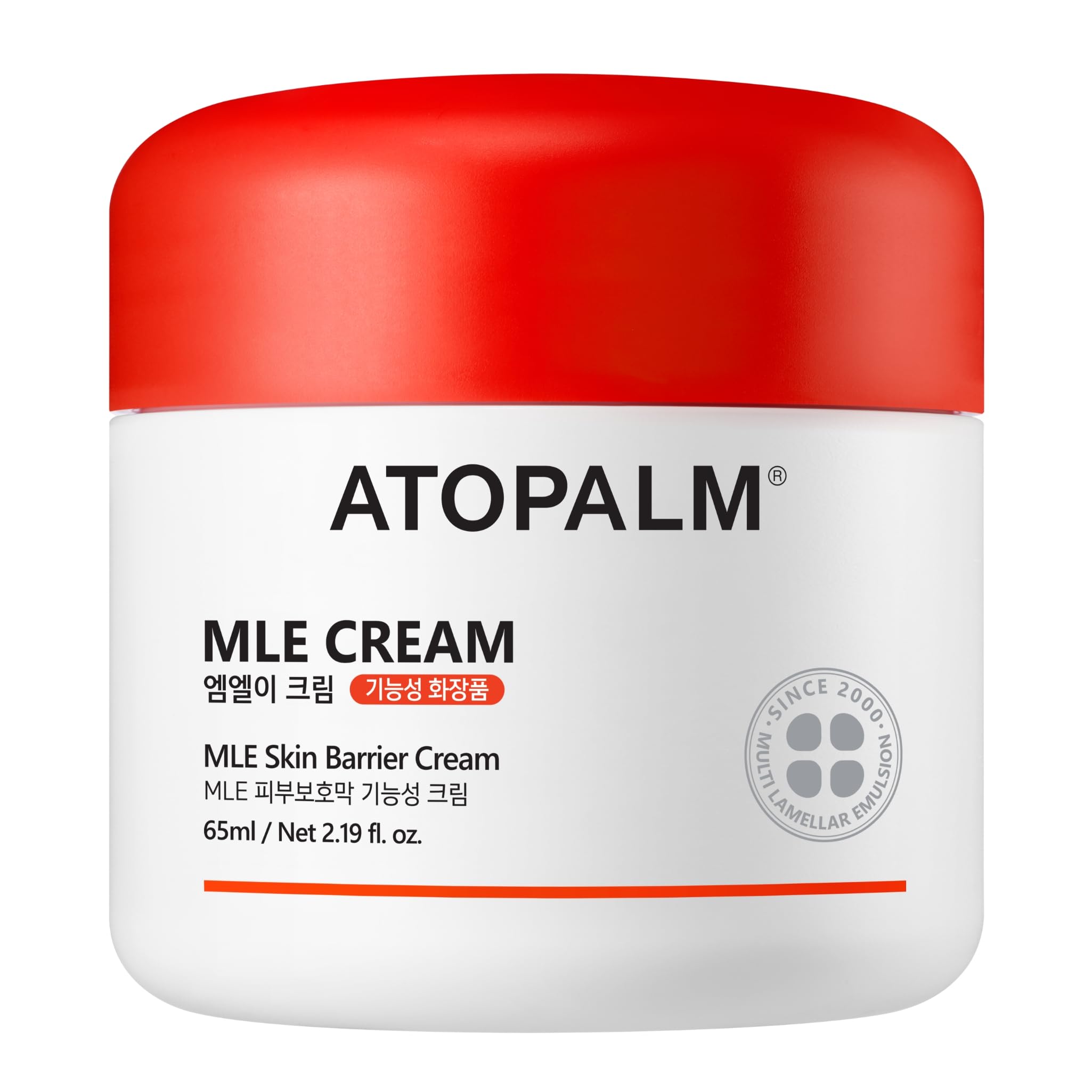 ATOPALM MLE Cream(2.2 Fl Oz) for Sensitive Skin, 48 Hrs Long Hydration, Strengthening Skin Barrier, Redness, Eczema, Ceramide, Babies to Adults, EWG Green Grade, 65ml