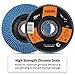 KSEIBI Zirconia Corundum 4 1/2 Inch Flap Disc Sanding Grinding Wheel (Grit #40, Blue)